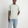 New AFENDS Question Recycled Retro Fit Short Sleeve T-Shirt In Eucalyptus Green