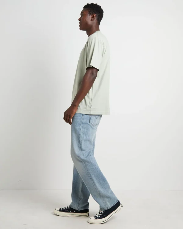 New AFENDS Question Recycled Retro Fit Short Sleeve T-Shirt In Eucalyptus Green