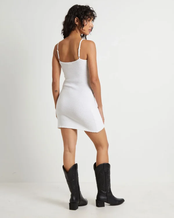 Best Sale INSIGHT Quinn Crochet Mini Dress In White