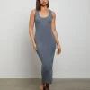 Fashion GENERAL PANTS CO. BASICS Racer Back Midi Dress In Slate Grey