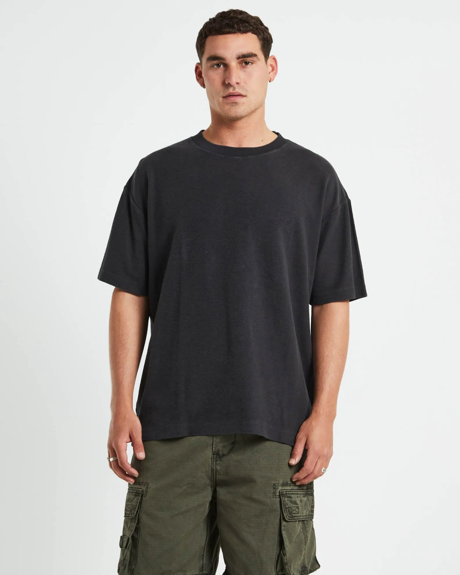 ramona_linen_short_sleeve_0.webp Sale ARVUST Ramona Linen Short Sleeve T-Shirt In Washed Black