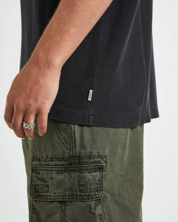 Sale ARVUST Ramona Linen Short Sleeve T-Shirt In Washed Black