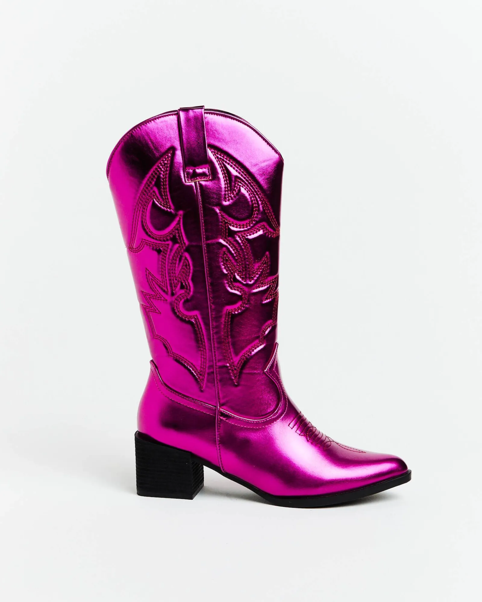 ranger_cowboy_boot_in_met_0.webp Outlet THERAPY Ranger Cowboy Boot In Metallic Pink