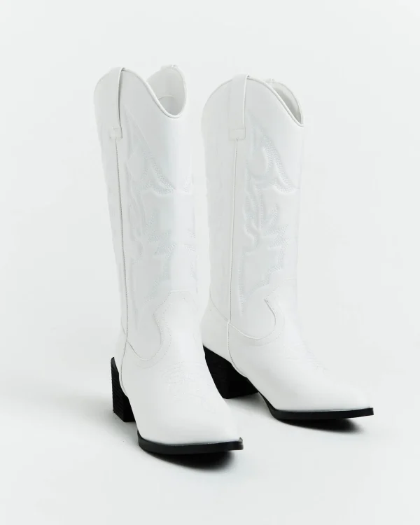 Cheap THERAPY Ranger Cowboy Boot In White