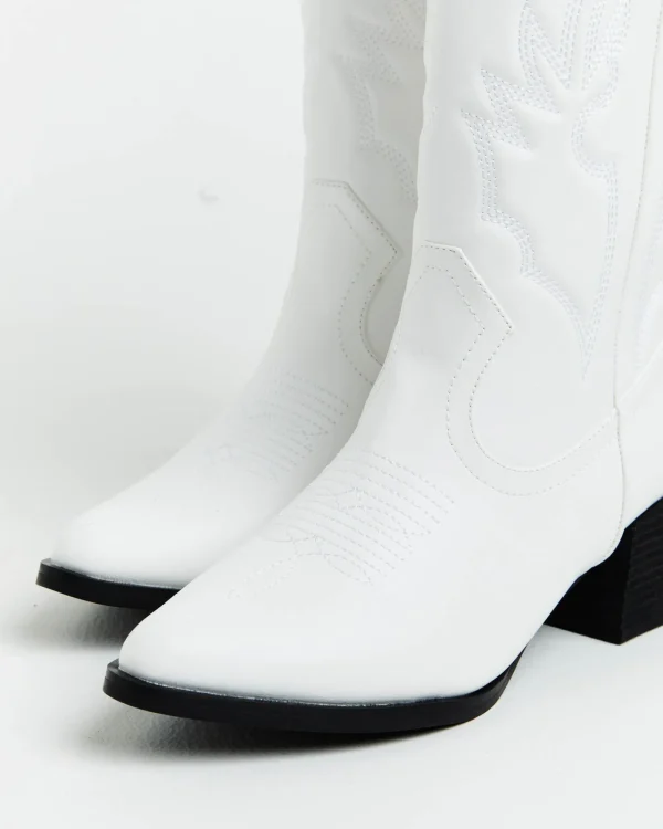 Cheap THERAPY Ranger Cowboy Boot In White