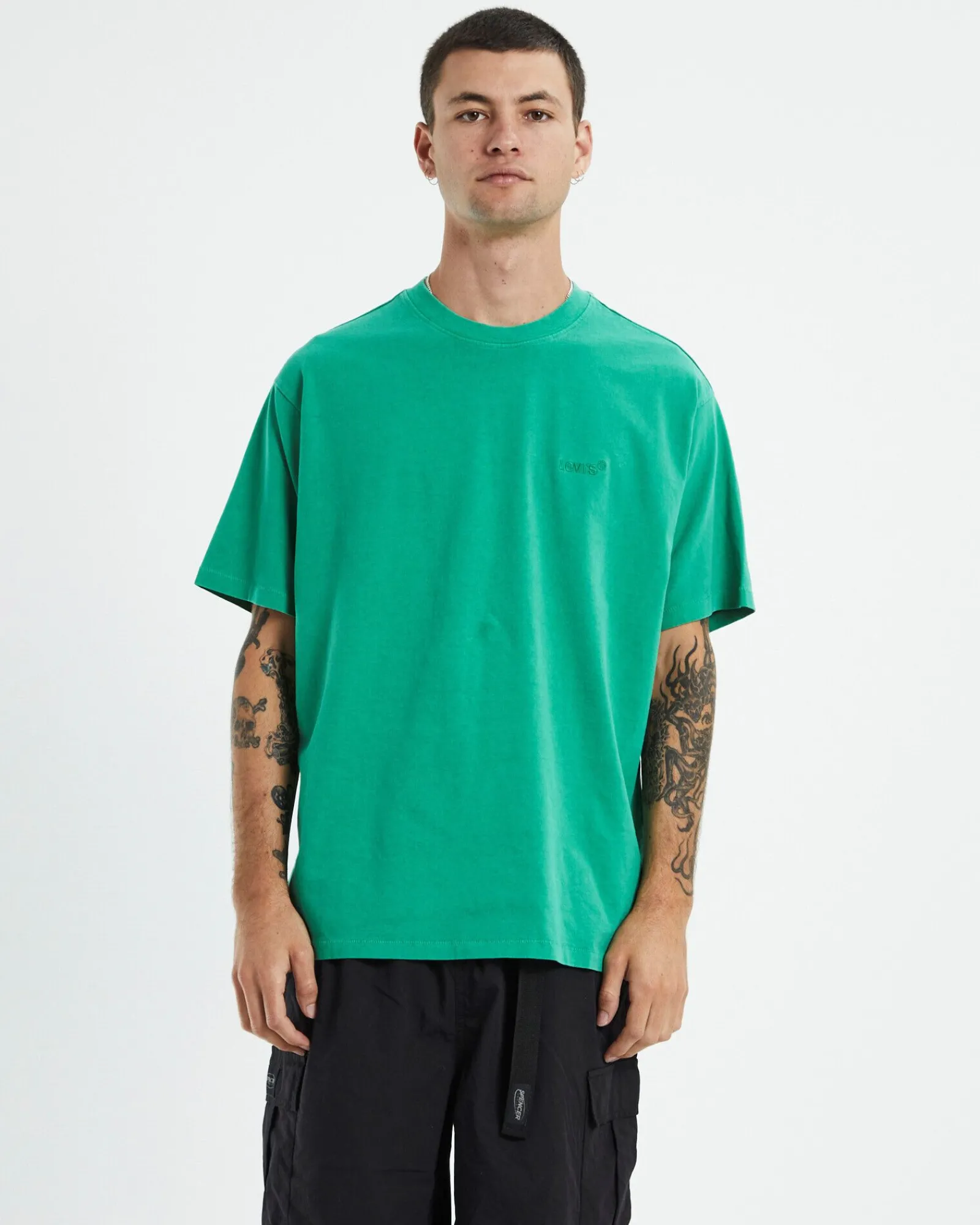 red_tab_vintage_tshirt_je_0.webp Best Sale LEVIS Red Tab Vintage T-Shirt Jelly Bean Garment Dye Green