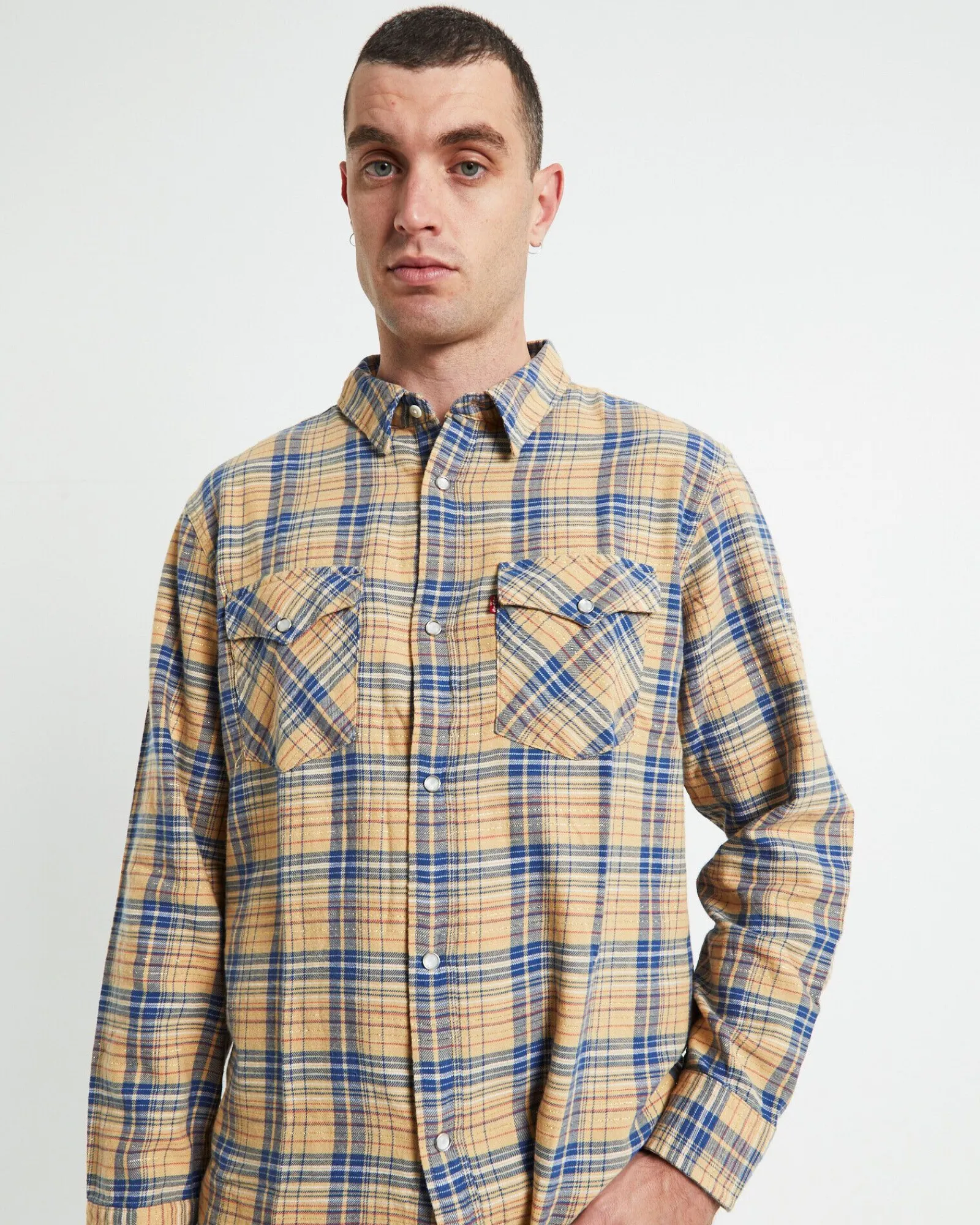 relaxed_fit_western_krish_4.webp Best LEVIS Relaxed Fit Western Krishan Plaid Shirt Lark Multi