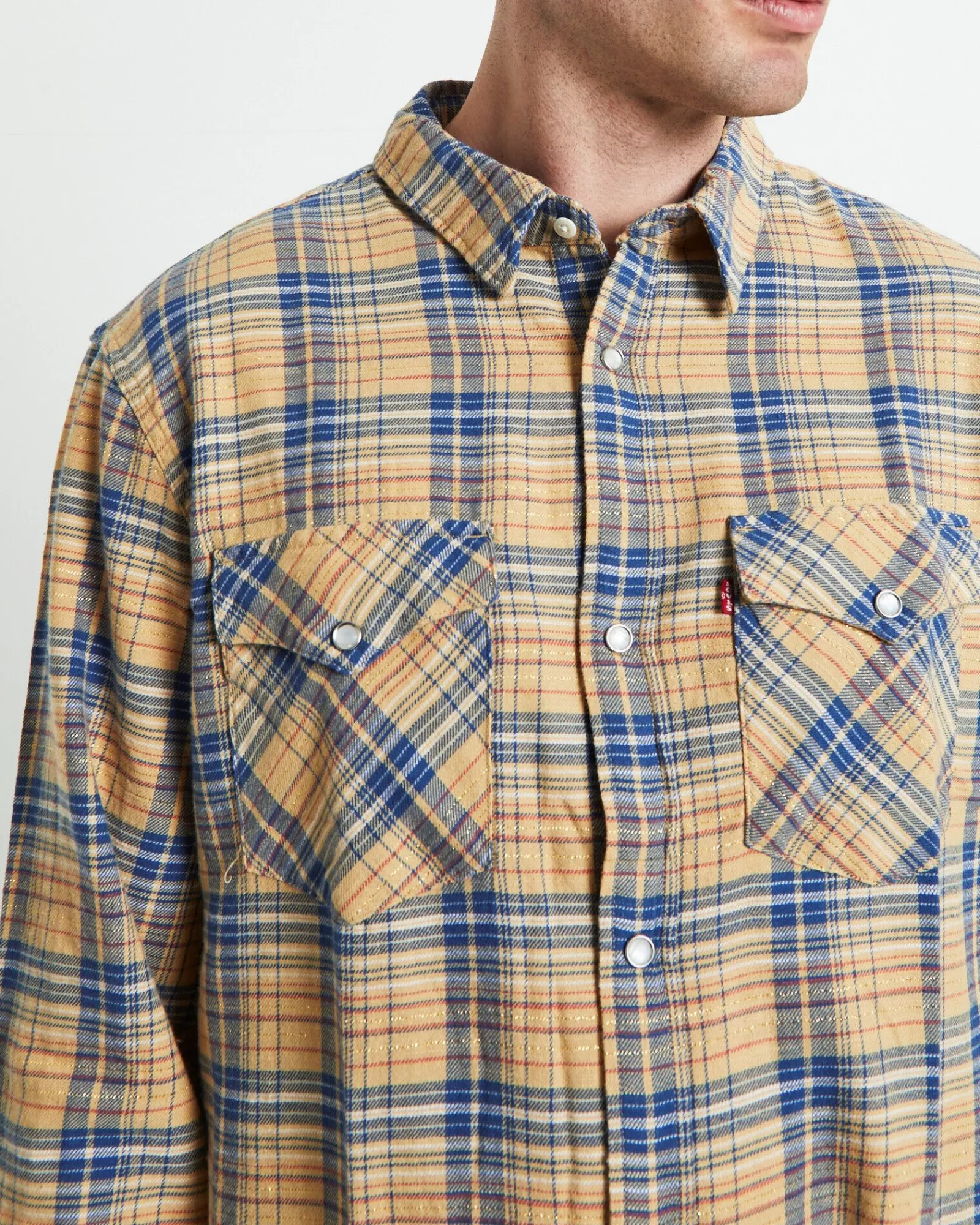 relaxed_fit_western_krish_5.webp Best LEVIS Relaxed Fit Western Krishan Plaid Shirt Lark Multi