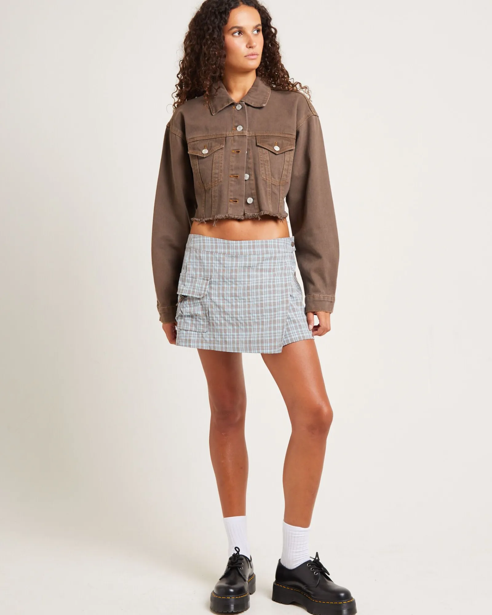 remi_check_cargo_mini_ski_2.webp Flash Sale INSIGHT Remi Check Cargo Mini Skirt