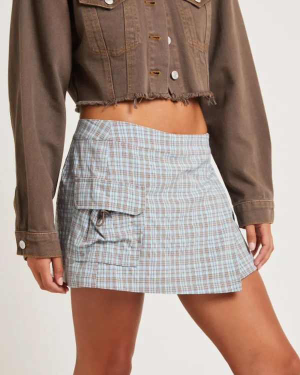 Flash Sale INSIGHT Remi Check Cargo Mini Skirt