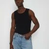 Outlet GENERAL PANTS CO. BASICS Rib Singlet In Black