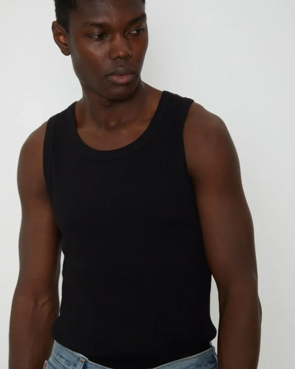 Outlet GENERAL PANTS CO. BASICS Rib Singlet In Black