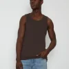 Store GENERAL PANTS CO. BASICS Rib Singlet In Umber Brown