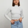 Shop GENERAL PANTS CO. BASICS Ribbed Long Sleeve Skivvy In Grey
