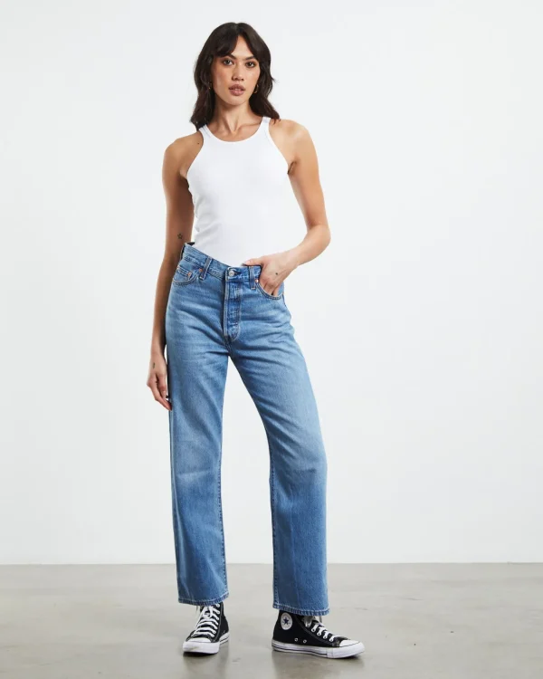 Flash Sale LEVIS Ribcage Straight Ankle Jeans In The Middle Light Indigo