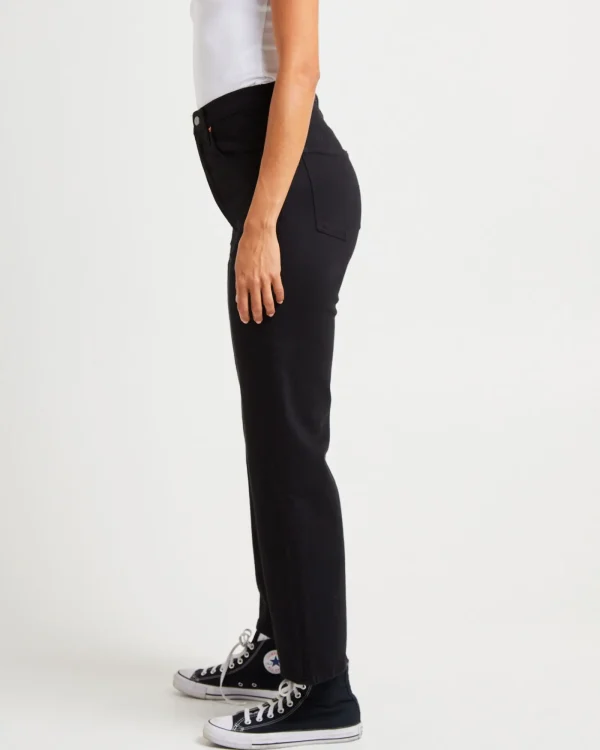Flash Sale LEVIS Ribcage Straight Jeans Ankle Black Heart