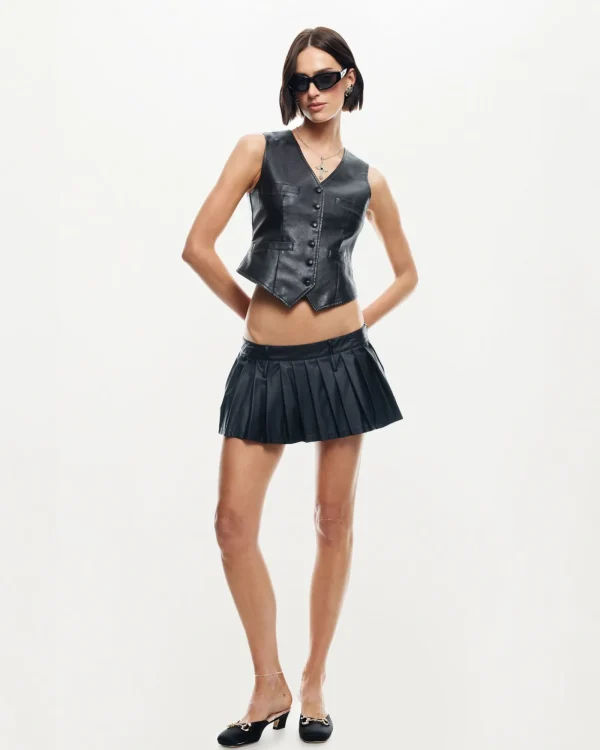 Shop LIONESS Rider Mini Skirt Onyx Black