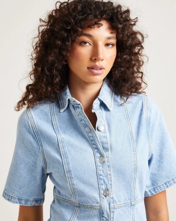 Best INSIGHT Rio Denim Mini Dress Blue Fade