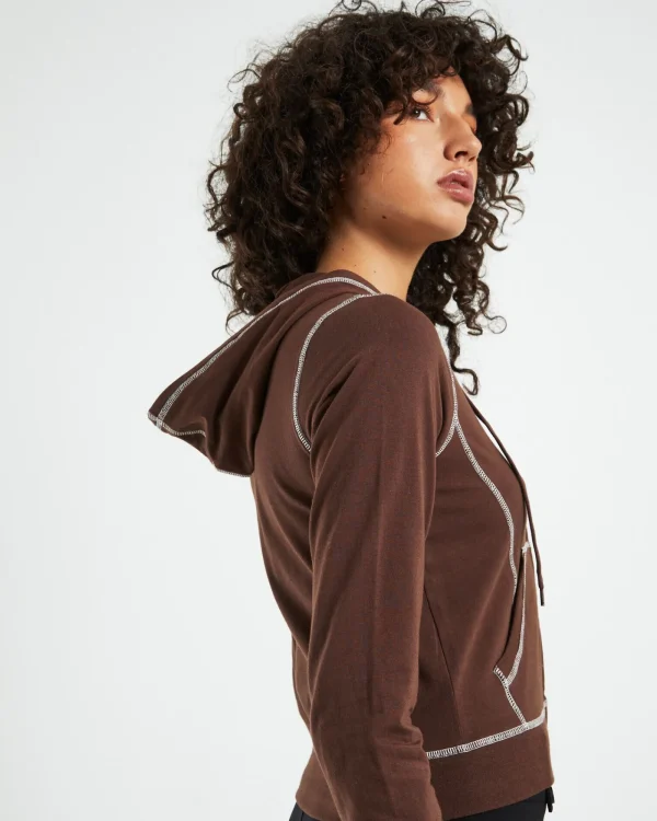 Hot NEON HART Ronnie Shrunkin Zip Through Jacket Chocolate Brown