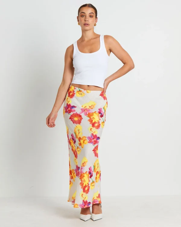Cheap STUDIO Rosalia Print Maxi Skirt In Assorted