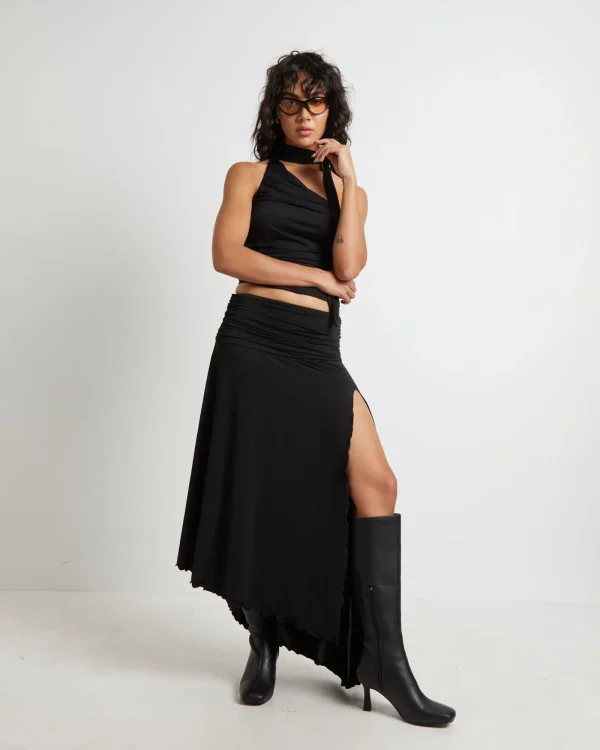 Cheap ALICE IN THE EVE Rowan Slinky Chocker Top In Black