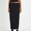 Clearance INSIGHT Ruby Multi Pocket Cargo Maxi Skirt Black