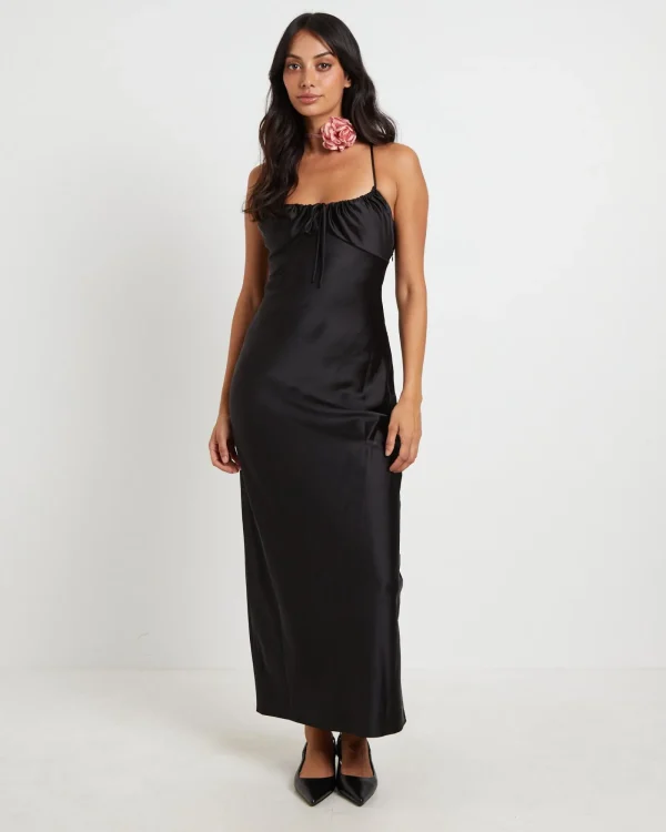 Best Sale ALICE IN THE EVE Ruby Romantic Maxi Slip Dress In Black