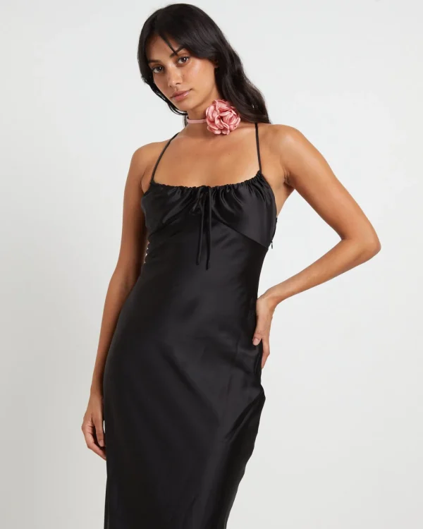 Best Sale ALICE IN THE EVE Ruby Romantic Maxi Slip Dress In Black