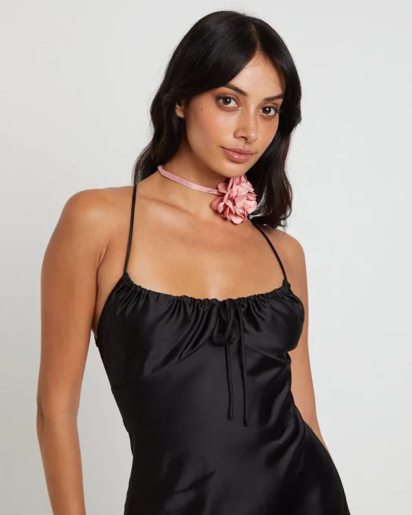 Best Sale ALICE IN THE EVE Ruby Romantic Maxi Slip Dress In Black