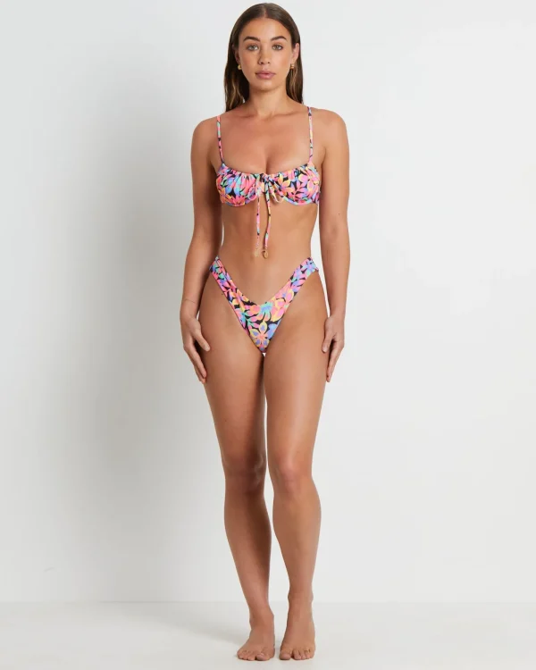 Online KULANI KINIS Ruched Underwire Bra Bikini Top In Disco Doll