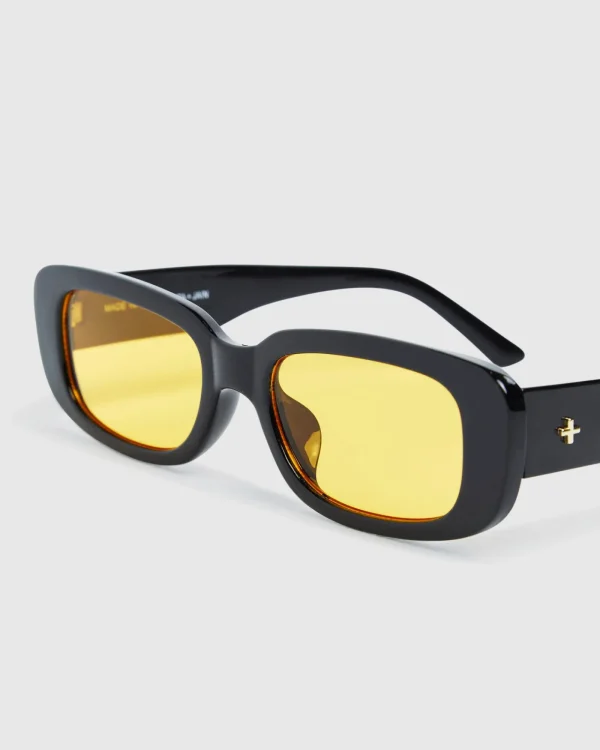 Clearance PETA AND JAIN Rue Sunglasses Black/Yellow
