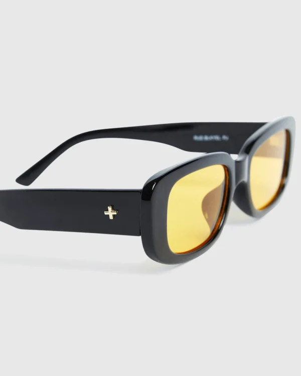 Clearance PETA AND JAIN Rue Sunglasses Black/Yellow