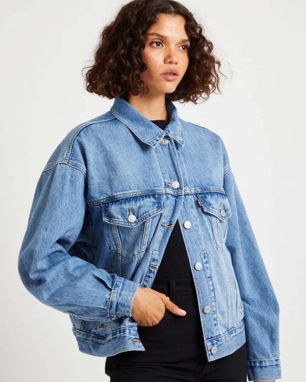 Online LEVIS 90S Trucker Denim Jacket Soft As Butter Mid Blue