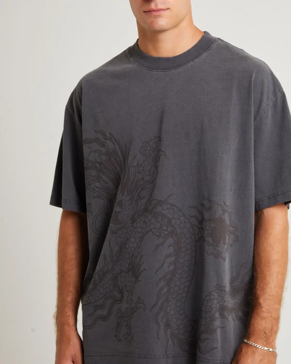 Outlet INSIGHT Saigon Short Sleeve T-Shirt Vintage Black