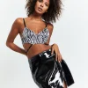 Sale LOVE NOTES Sampa Cut Out Corset Black/White