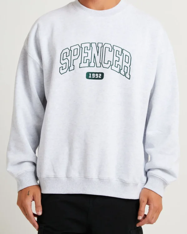 Sale SPENCER PROJECT Seattle Crew Jumper Frost Marle Grey