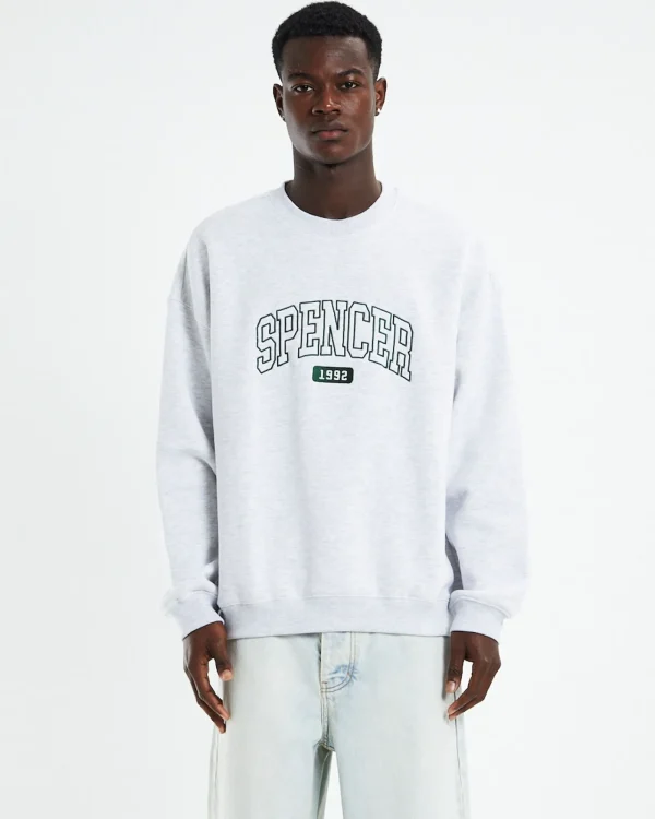Sale SPENCER PROJECT Seattle Crew Jumper Frost Marle Grey