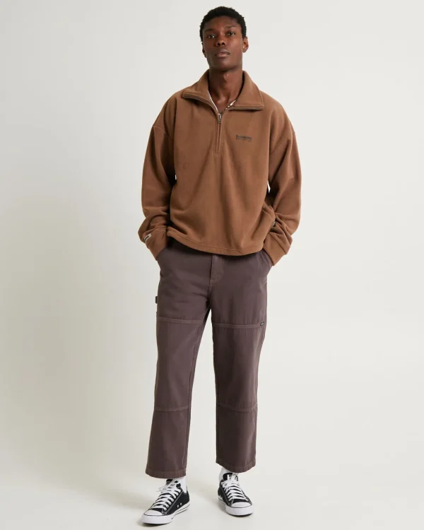 New BLACK NOISE WHITE RAIN Seeka Polar Fleece Quarter Zip