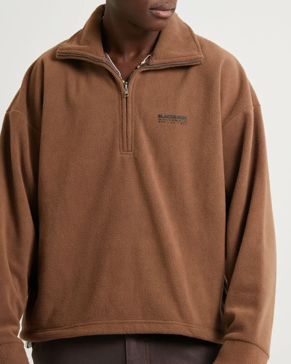 New BLACK NOISE WHITE RAIN Seeka Polar Fleece Quarter Zip