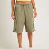 Best INSIGHT Shallows Cargo Jort Shorts In Khaki