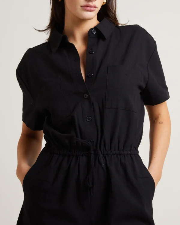 Clearance SUBTITLED Shelley Short Sleeve Playsuit In Black