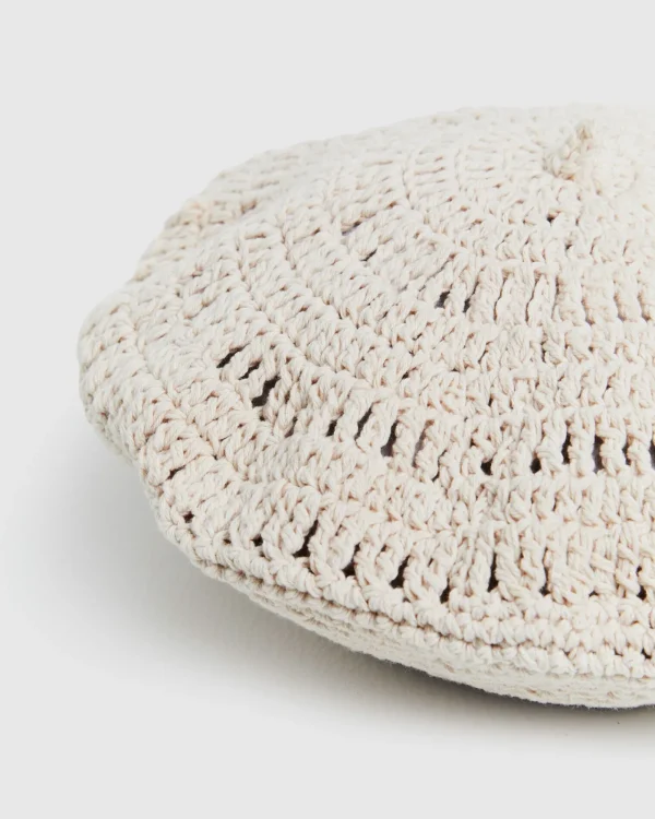 Online SUBTITLED Simi Crochet Hat Natural