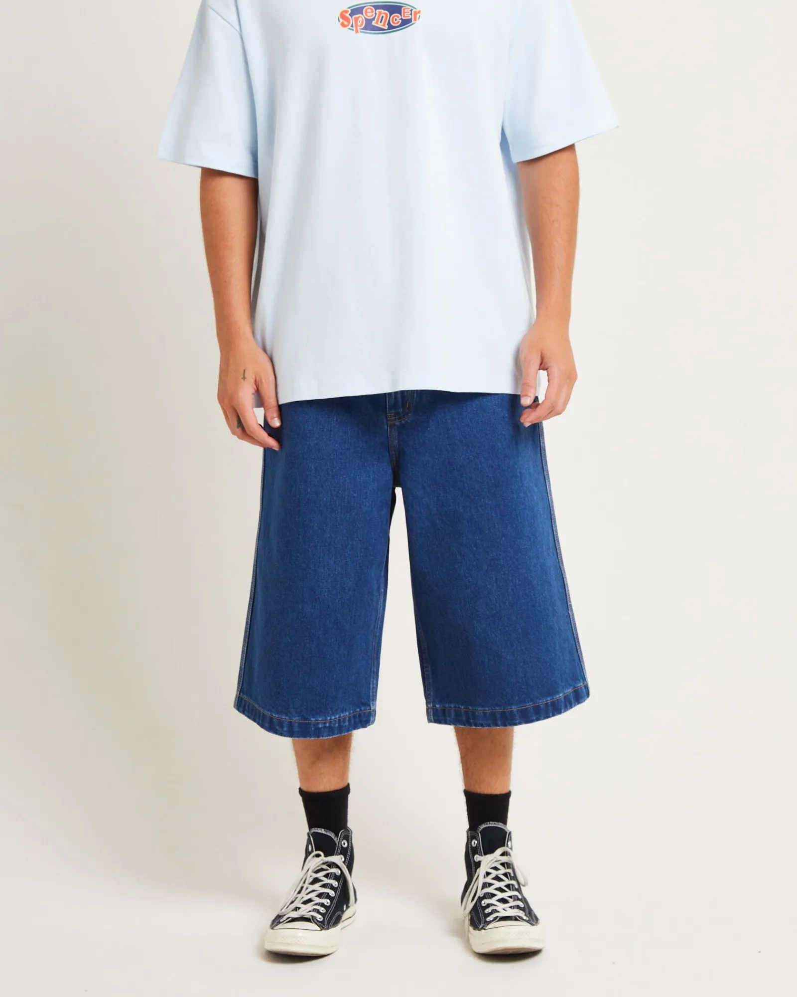 skate_denim_jorts_in_yk__0.webp Shop SPENCER PROJECT 3/4 Skate Denim Jorts In Y2K Indigo