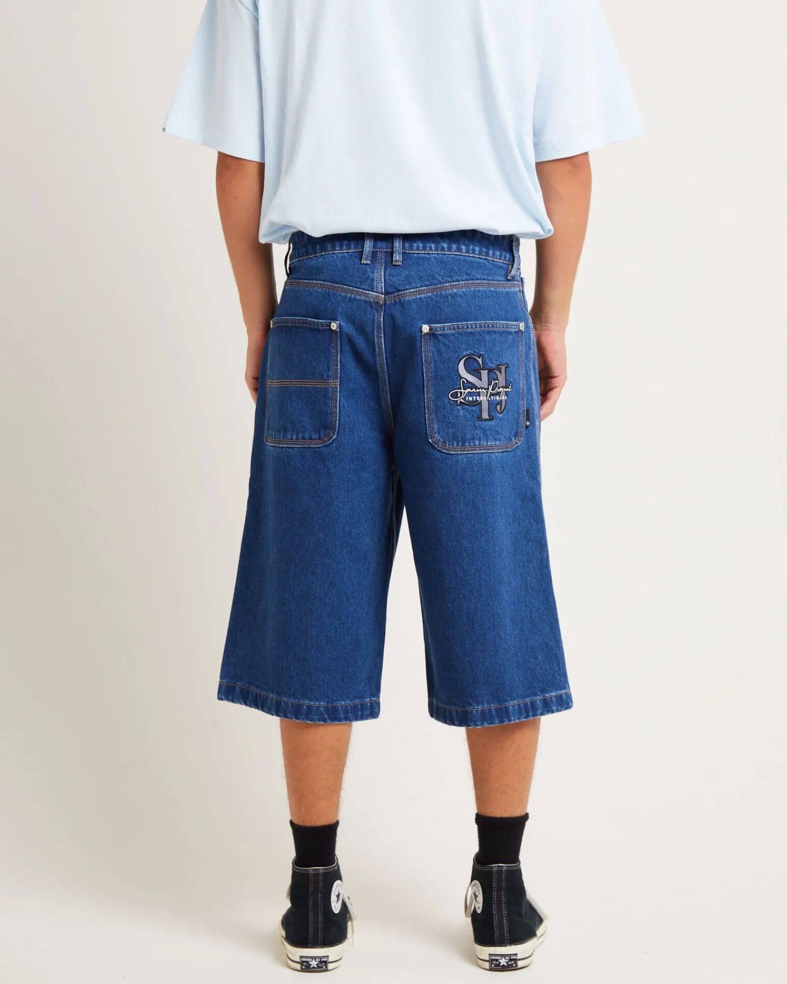 skate_denim_jorts_in_yk__1.webp Shop SPENCER PROJECT 3/4 Skate Denim Jorts In Y2K Indigo