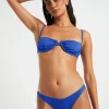 Clearance SUBTITLED Skinny Strap Underwire Top In Cobalt Blue