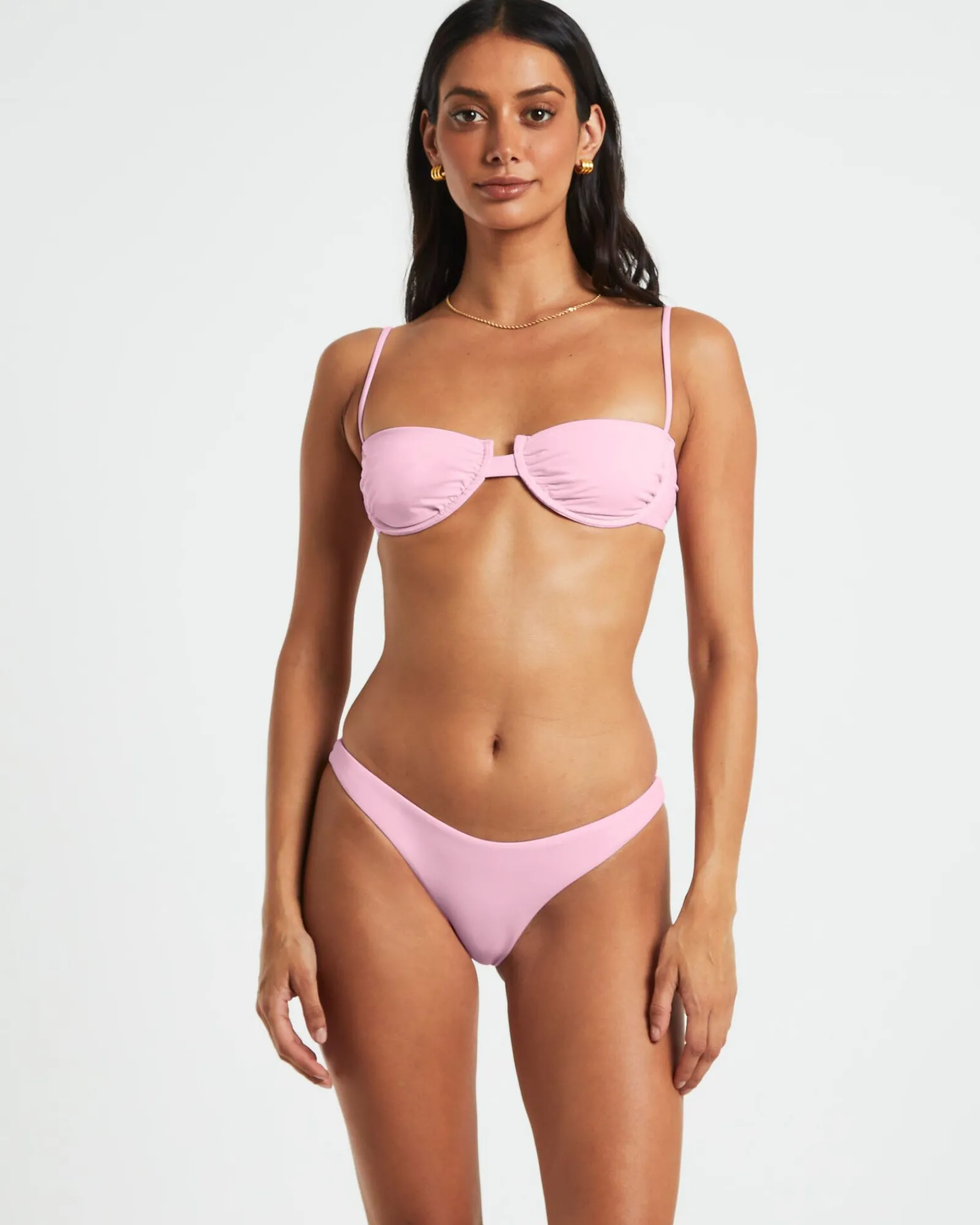 skinny_strap_underwire_to_1.webp Shop SUBTITLED Skinny Strap Underwire Top In Baby Pink