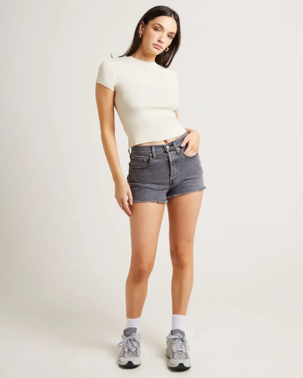 Online GENERAL PANTS CO. BASICS Slinky Fitted Tee In Vintage Stone