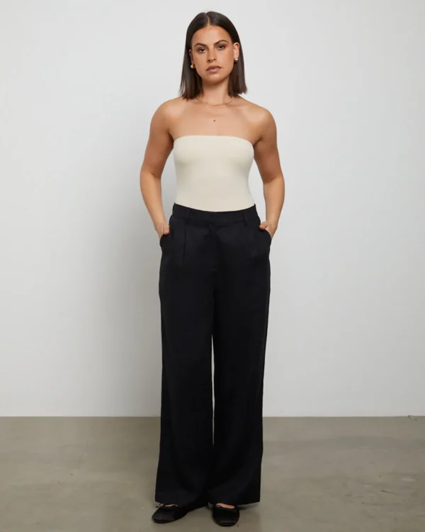 Online GENERAL PANTS CO. BASICS Slinky Strapless Top In Vintage Stone