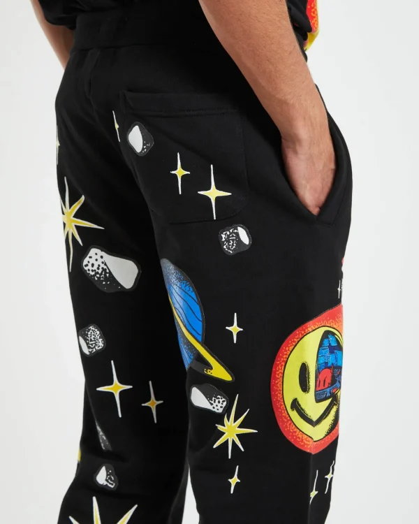 Cheap MARKET Smiley Conflicted Sweatpants In Black
