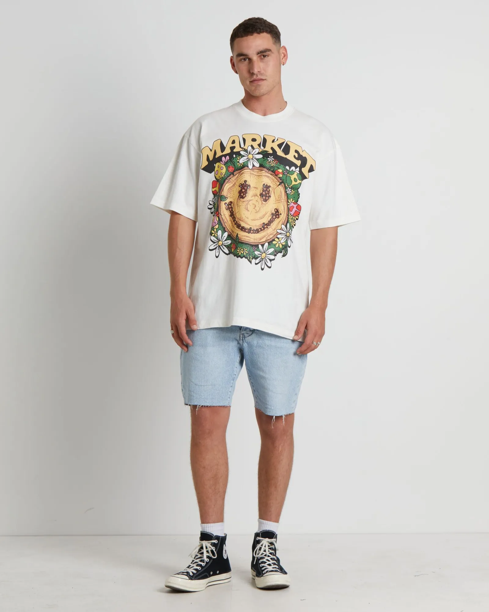 smiley_decomposition_shor_2.webp Sale MARKET Smiley Decomposition Short Sleeve T-Shirt In Cloud White